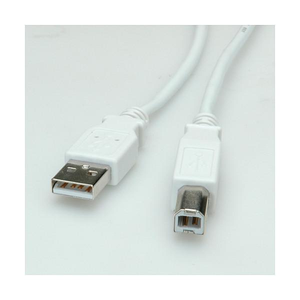 USB 2.0-kabel VALUE A-B han/han 0,8 m - hvid