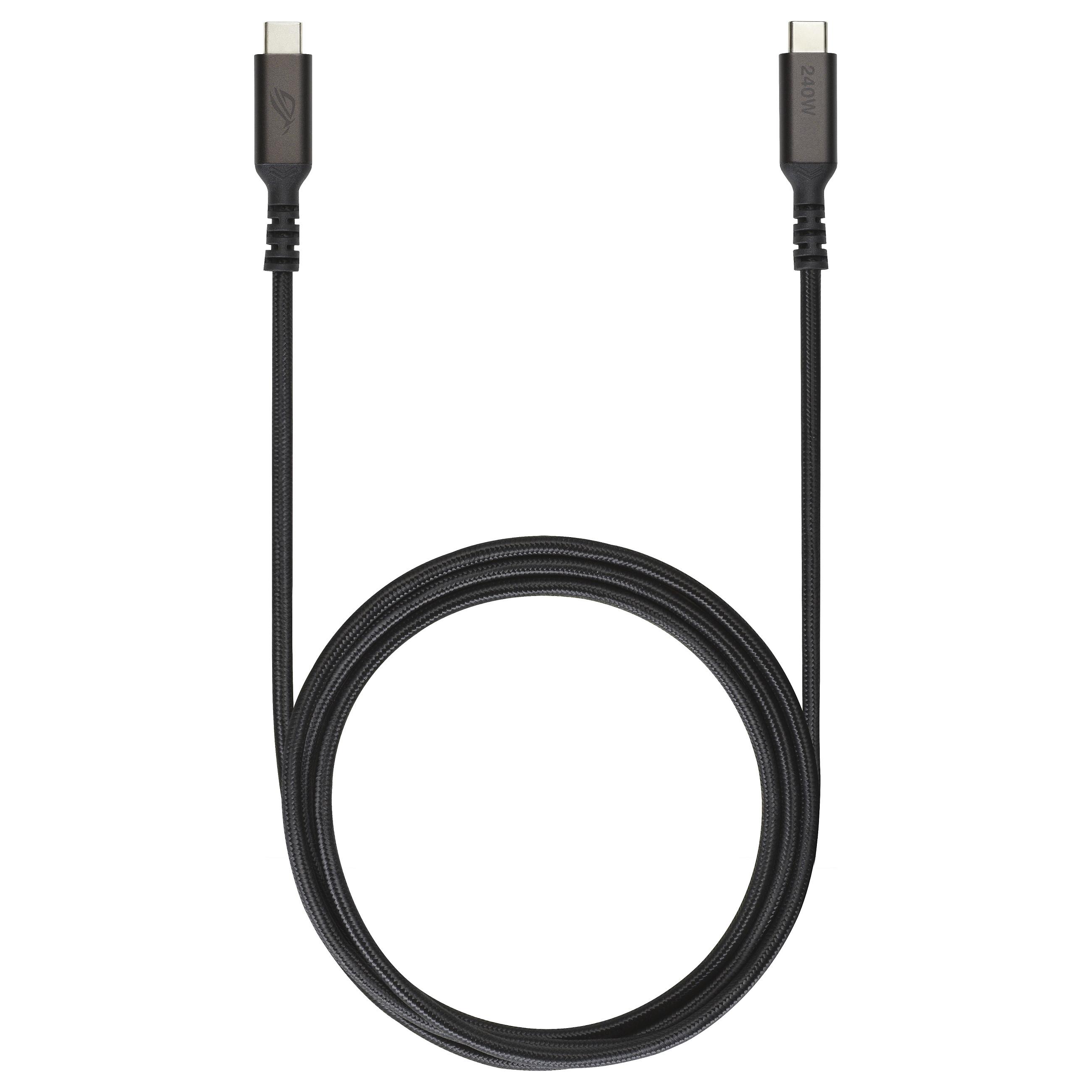 ASUS ROG LCR50 - USB-C-kabel 1,5 m, 240 W - Sort USB Kabel - GEEKD.dk