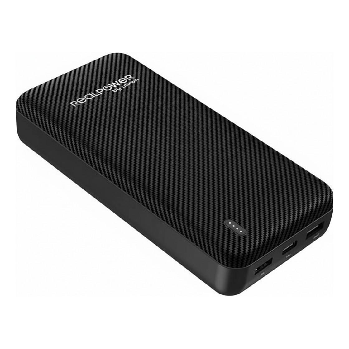 Powerbank RealPower PB-20000 SSB 20.000 mAh - sort