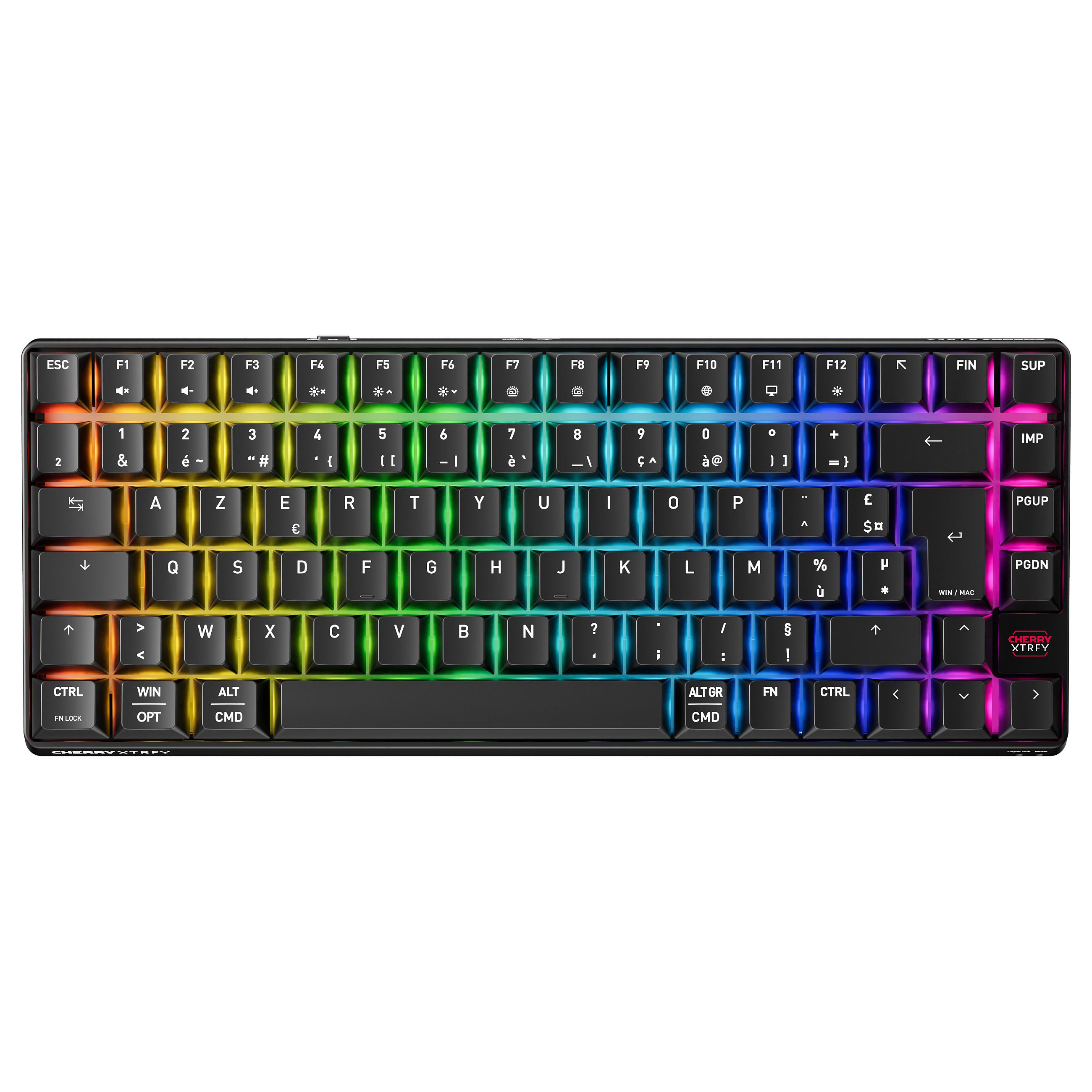 CHERRY XTRFY K33 Compact Wireless Tastatur Mem-chanical key switch RGB Trådløs Fransk