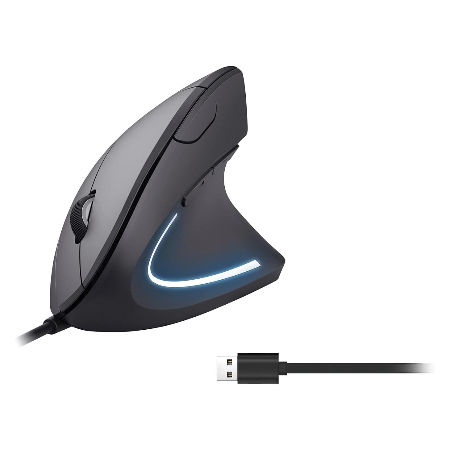 Ergonomisk vertikal mus Equip 245118 USB-A højrehåndet - sort