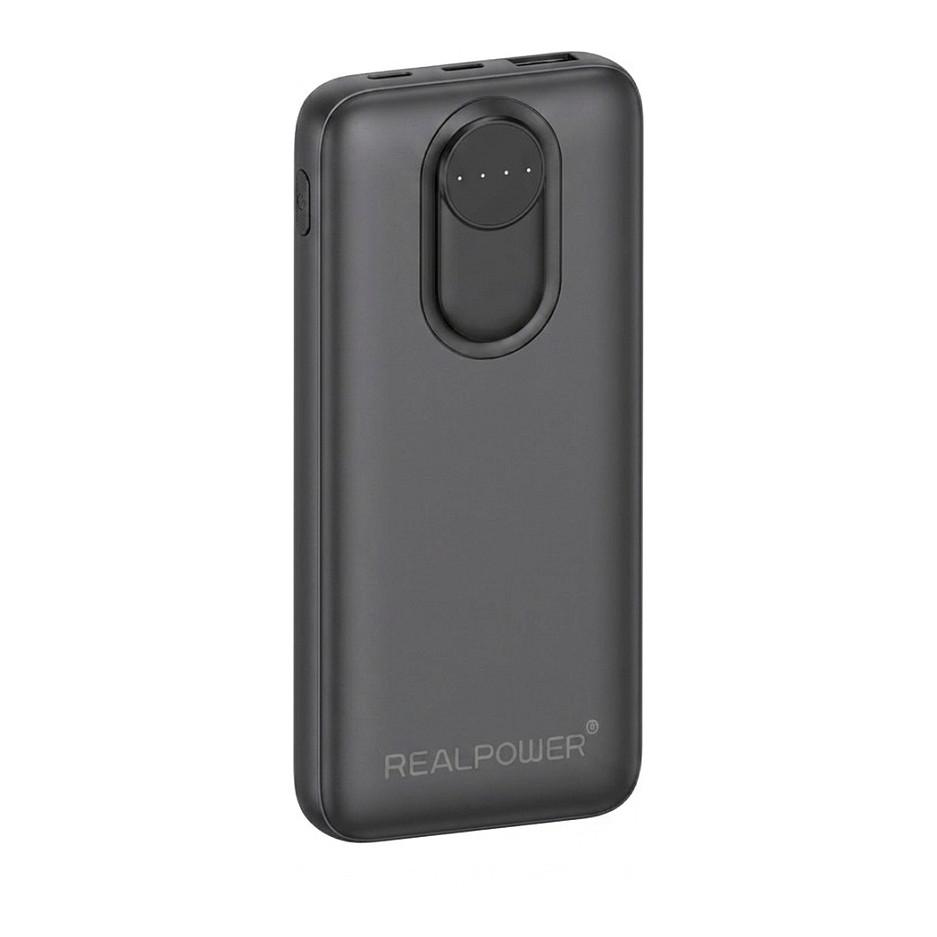 Powerbank RealPower PB-20000 Pro 20.000 mAh 30 W - sort