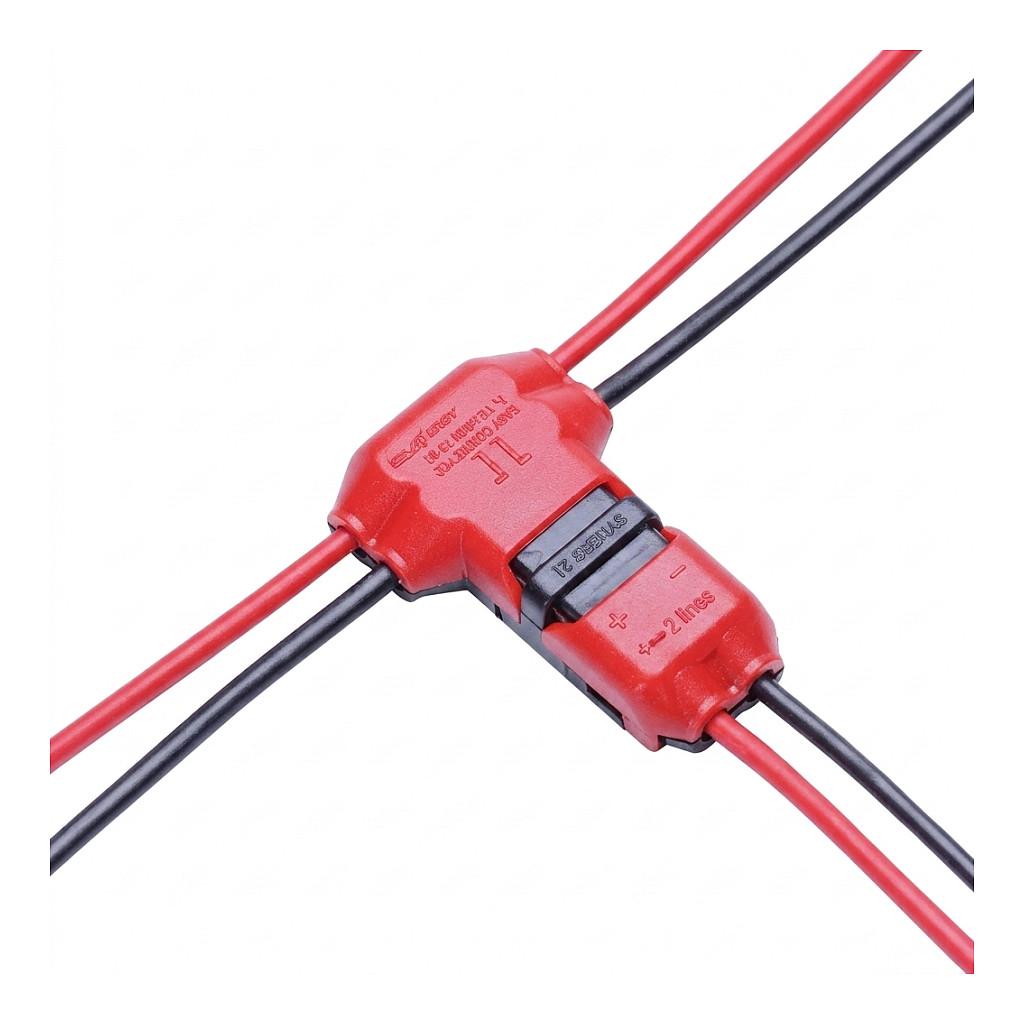 Synergy 21 LED FLEX Strip zub Easy Connect T shape for 2 line red