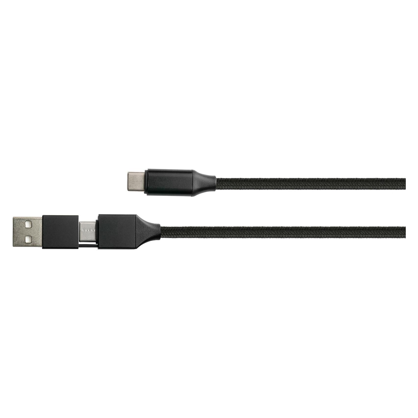 USB-C kabel Python USB 2.0 QC 3.0 PD 60 W - sort 1 m