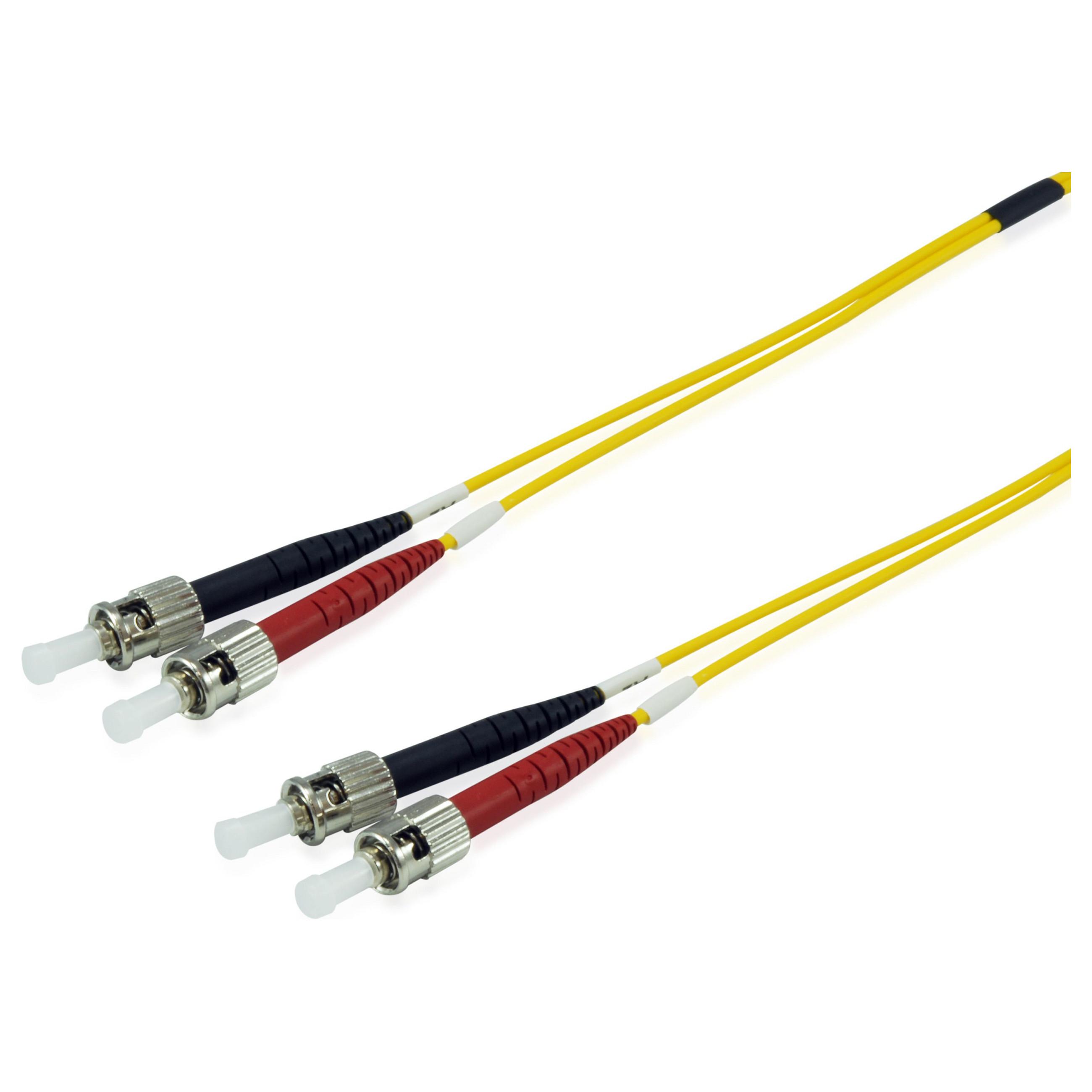 Fiberoptisk patchkabel Equip ST-ST OS2 duplex 5 m - gul