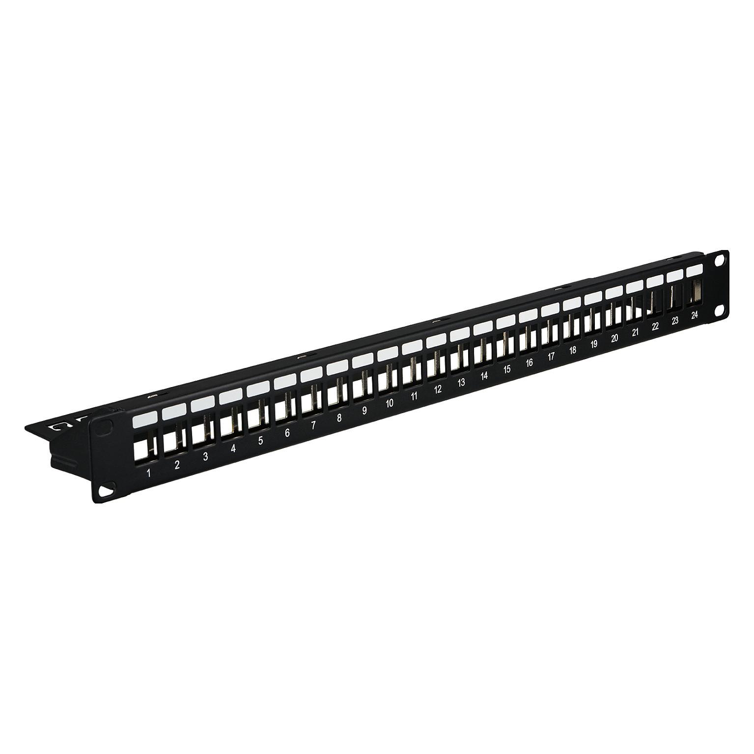 Patchpanel EFB Elektronik 37580.1V2 19" 1U 24-port - sort