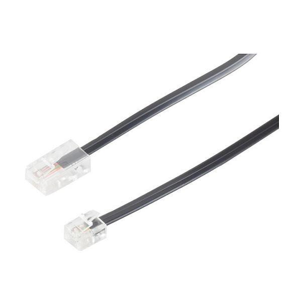 S/CONN maximum connectivity 70260, 10 m, RJ-11, RJ-45, Sort, Transparent, Hanstik, Hanstik