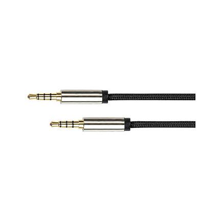 Lydkabel Python 4-polet klinkstik - sort 3 m