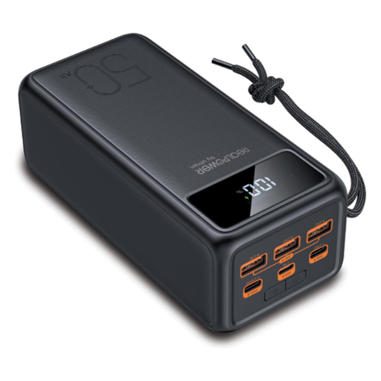 Powerbank RealPower PB-56000 PD PRO 56.000 mAh - sort