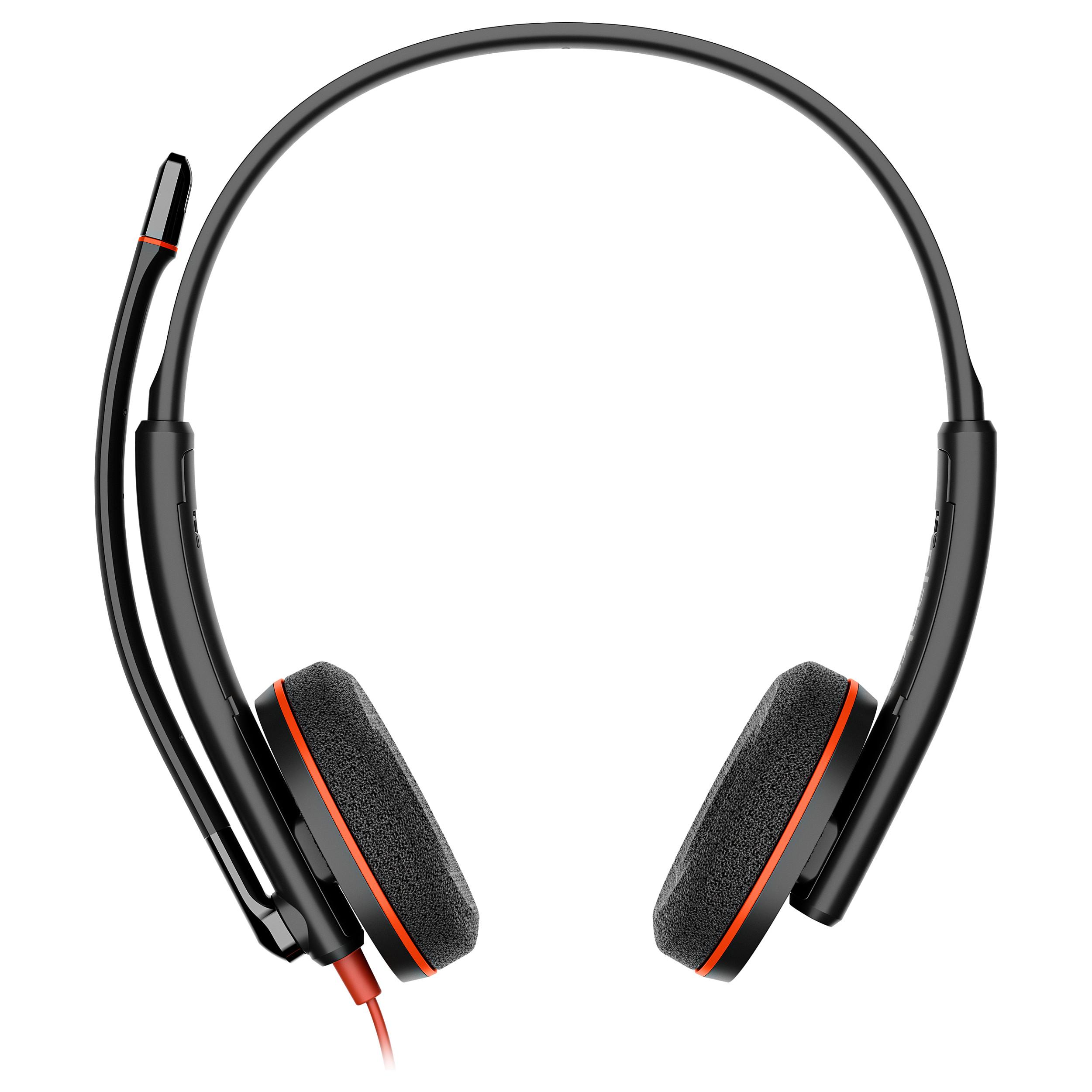 HP Poly Blackwire 3220 - Blackwire 3200 Series - headset - på øret - kablet - USB-C - sort - Skype Certified, Cisco Jabber Certified, Avaya Certified, UC-certificeret