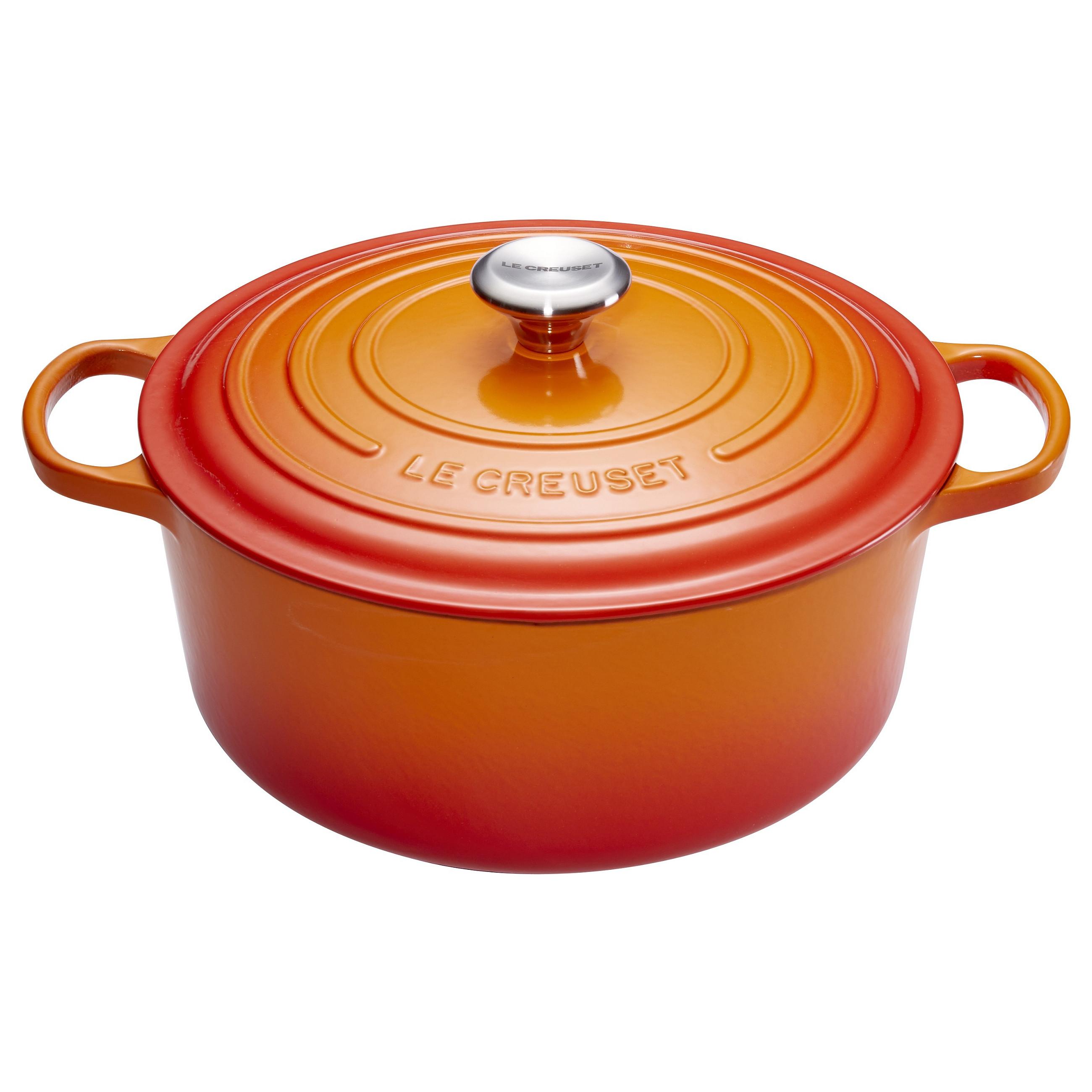 Støbejernsgryde Le Creuset Signature rund 20 cm - orange
