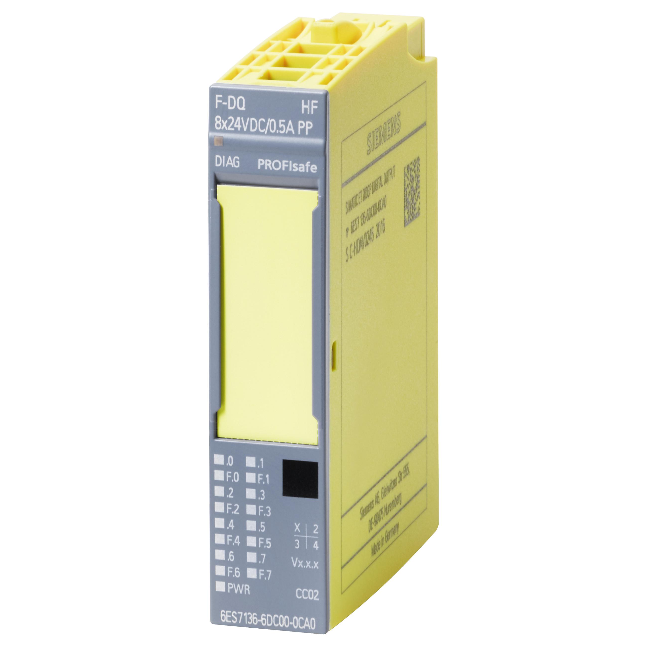 Simatic dp electronic modul et 200sp f-dq 8xdc 24v0.5a pp 15 mm bredde