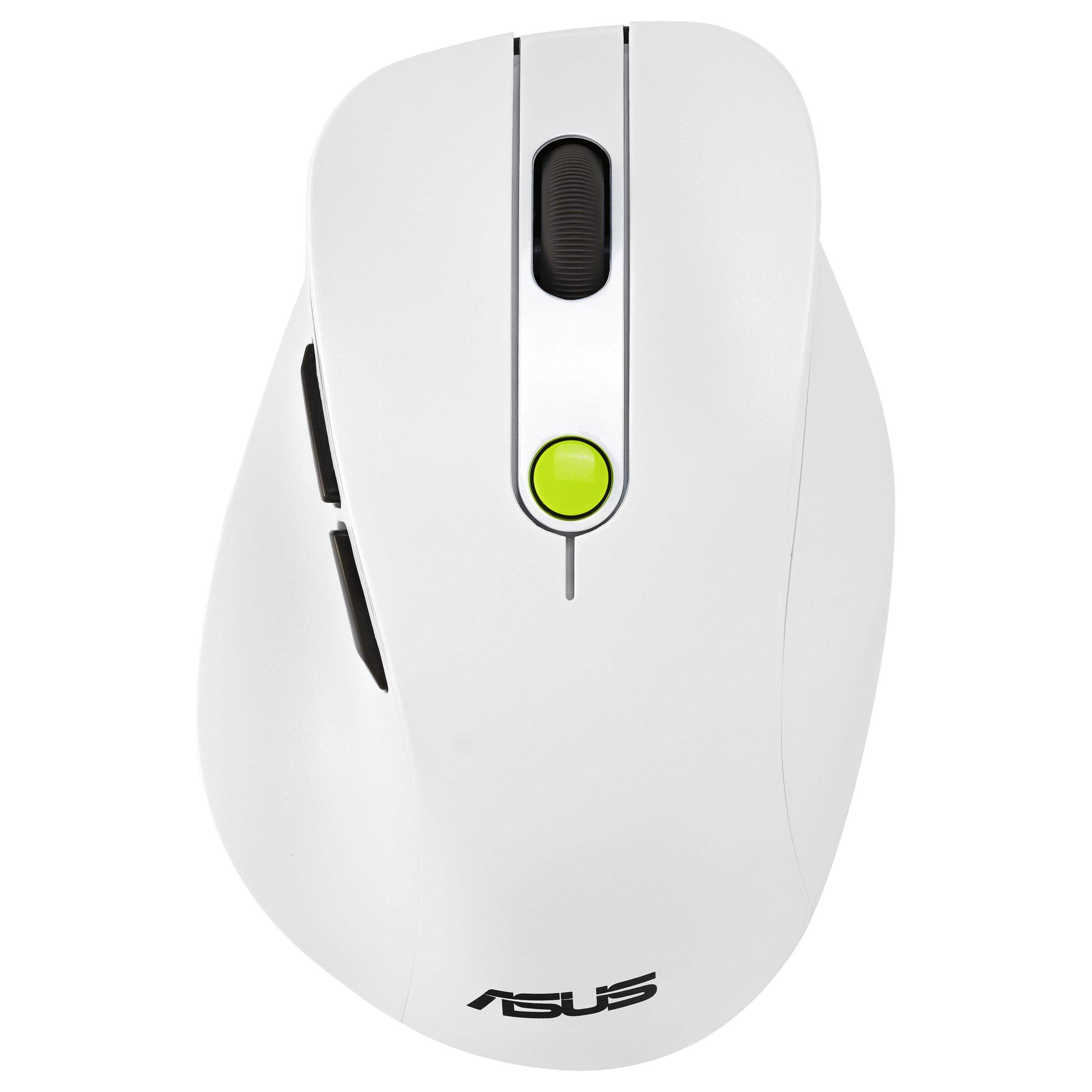 ASUS MD105 trådløs mus til højrehånd med RF og Bluetooth, 2400 DPI, hvid