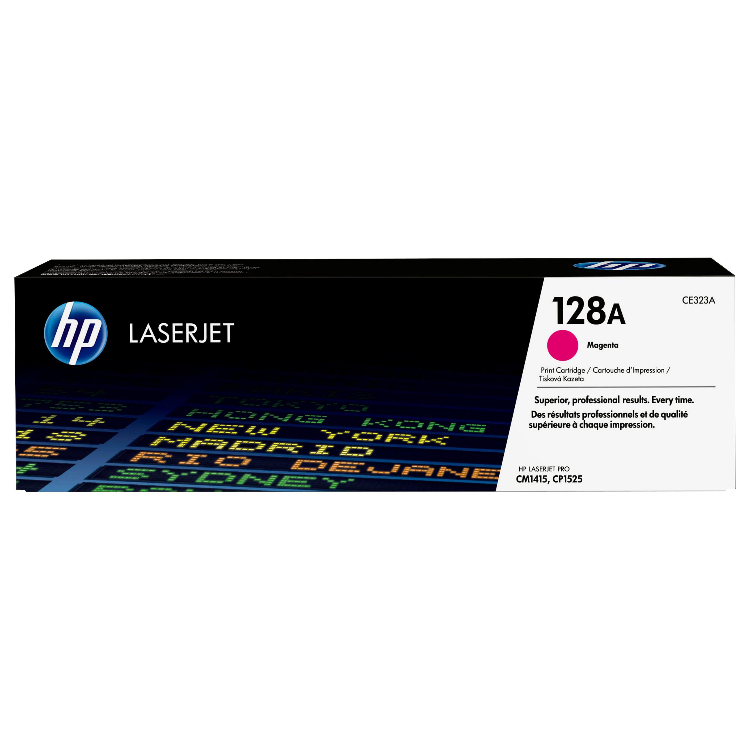 HP 128A - Magenta - original - LaserJet - tonerpatron (CE323A) - for Color LaserJet Pro CP1525n, CP1525nw LaserJet Pro CM1415fn, CM1415fnw