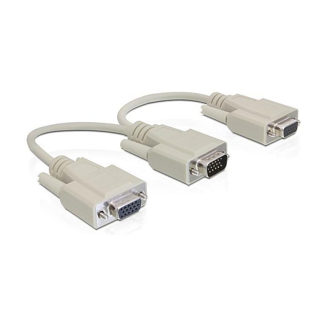 VGA-adapterkabel DeLOCK VGA til 2 x VGA - 20 cm