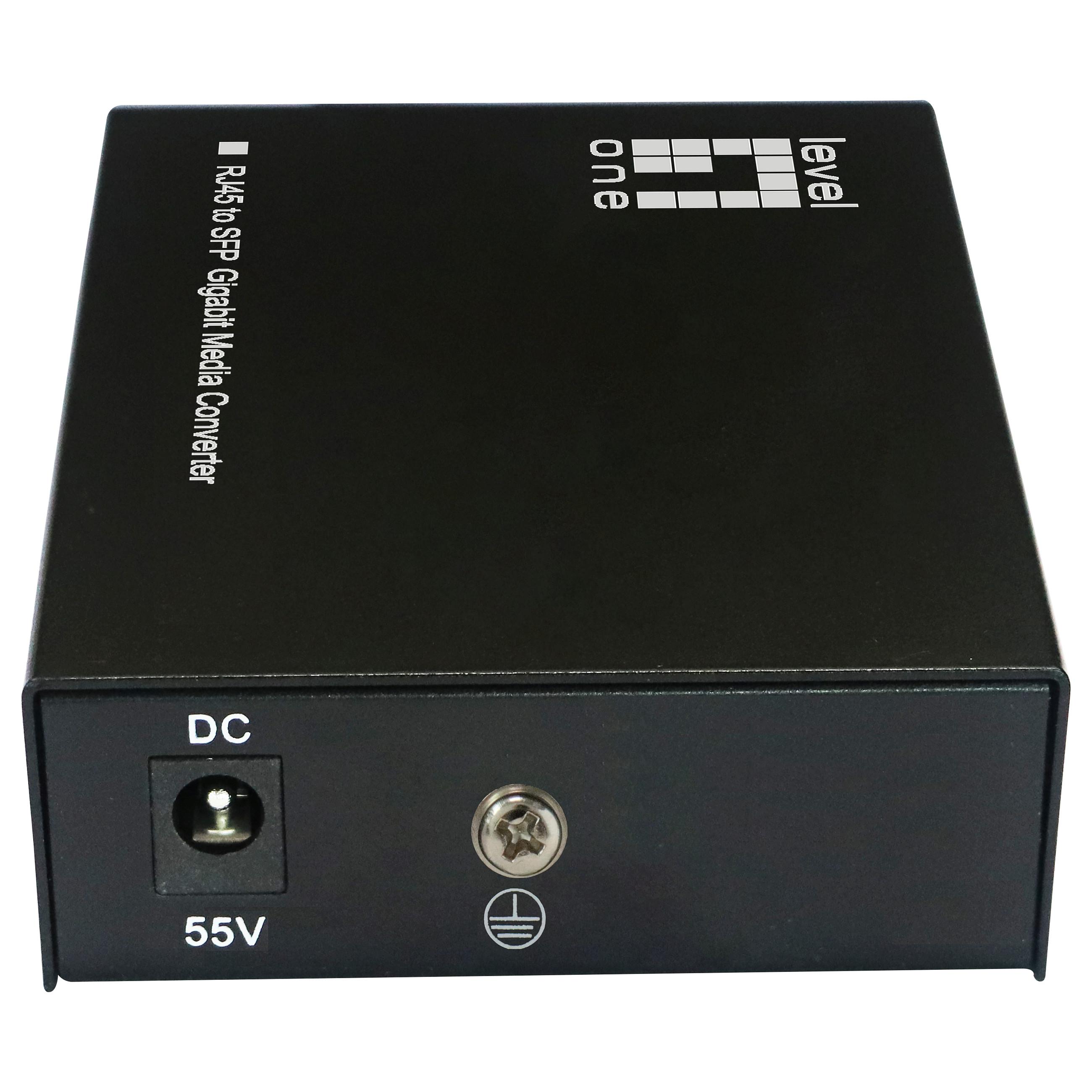 LevelOne RJ45 til SFP Gigabit mediekonverter - 802.3bt 90 W PoE PSE