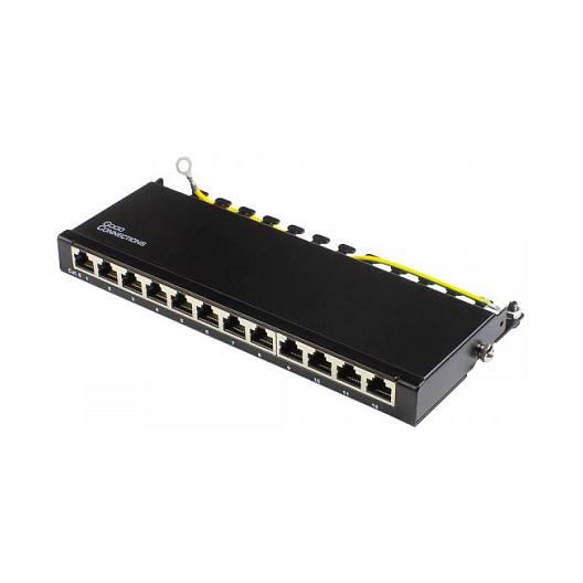 Patchpanel Cat.6 GC-N0115 12-port - sort, 0,5 U