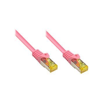 Patchkabel Cat 7 S/FTP - magenta, 1 m