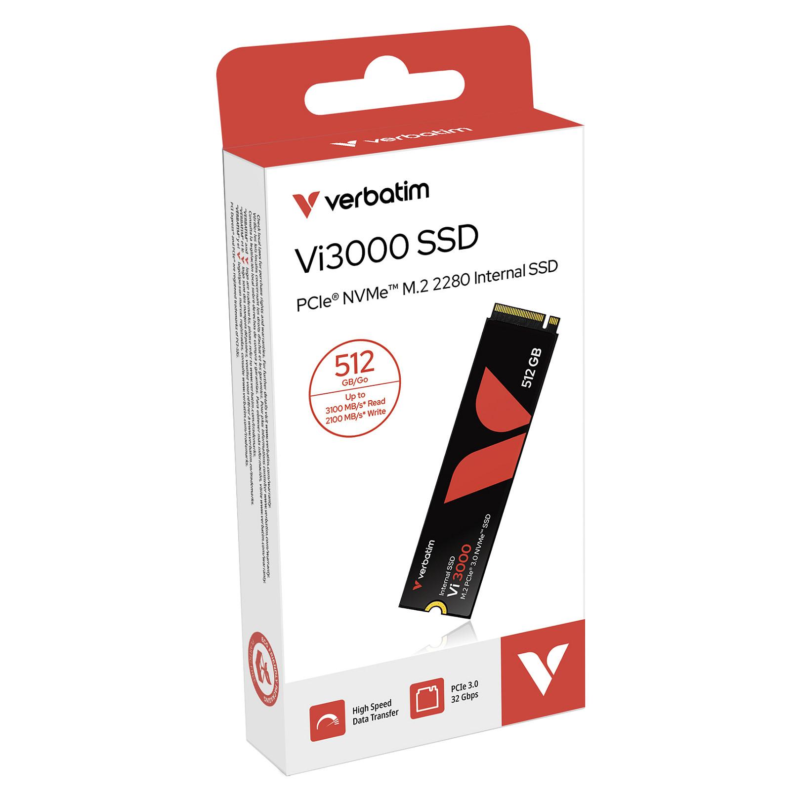 Verbatim Vi3000 PCIe 3.0 NVMe M.2 2280 intern SSD 512 GB til PC og laptop