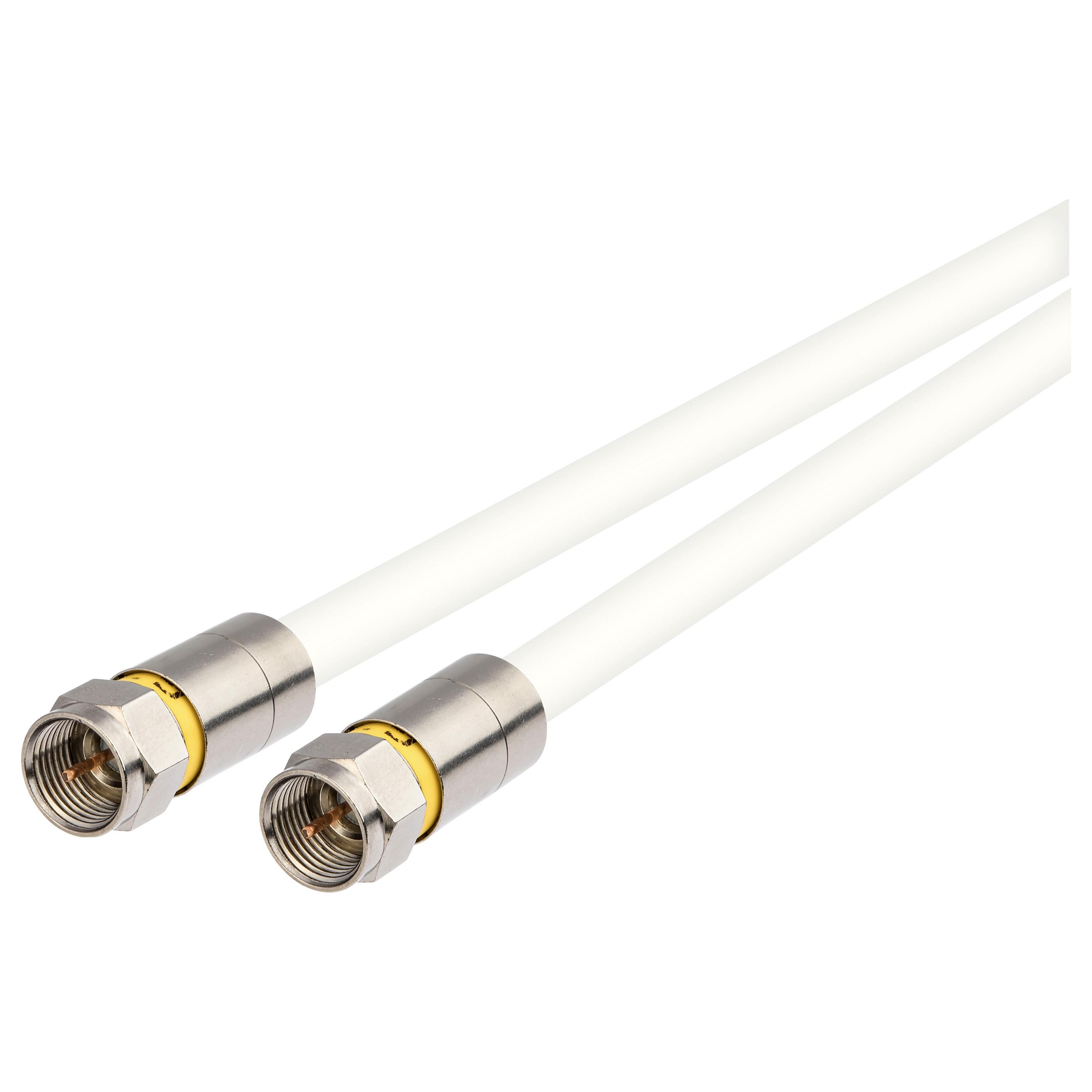 Koaksialkabel Kathrein ETF 300/S 0,3 m med F-stik - hvid