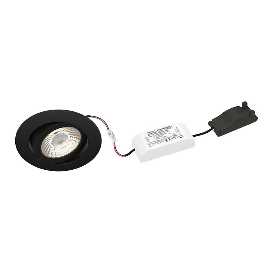 Brumberg 39263183 Nivalis LED indbygningsspot 230 V AC 50 Hz 8 W 3000K 650 lm DA 68 mm sort
