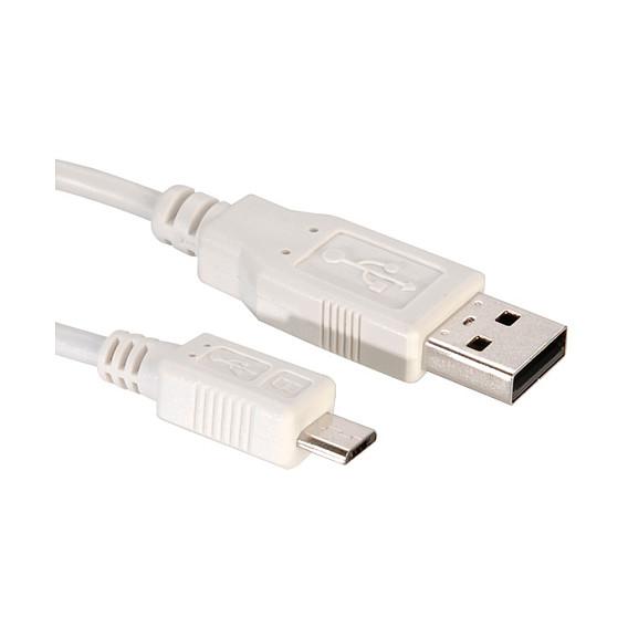 Usb 2.0 kabel a-micro b han/han hvid 3,0m