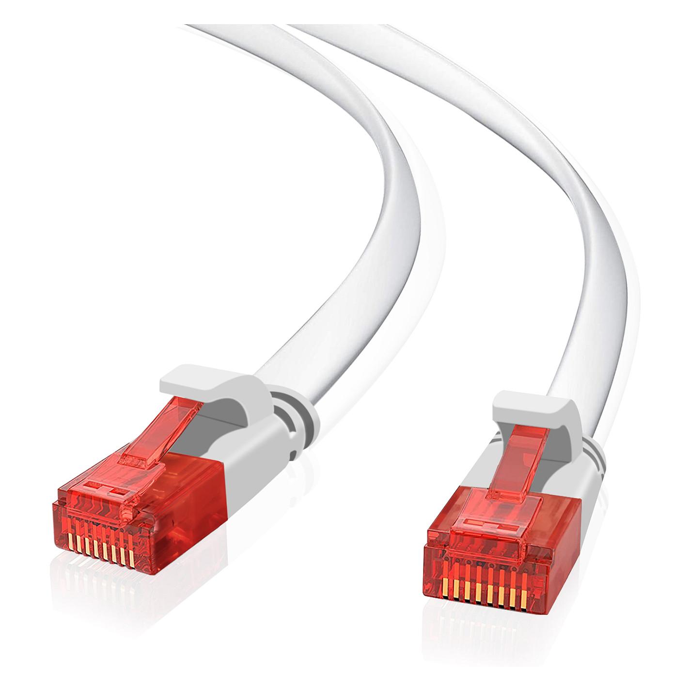 Patchkabel Helos 263024 Cat.6 ultraflad U/UTP 15 m - hvid