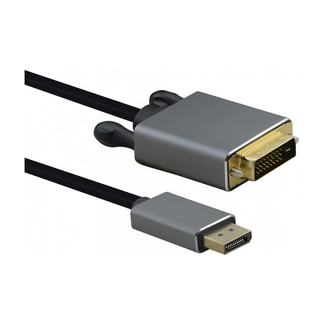 DisplayPort til DVI-D kabel Helos 288450 - sort