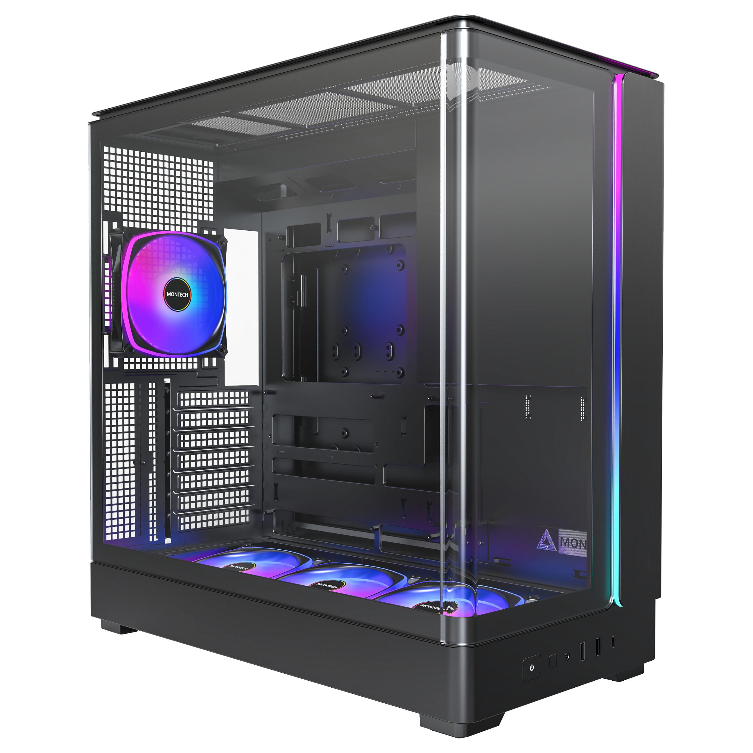 Montech King 45 Pro Black - Kabinet - Miditower - Sort