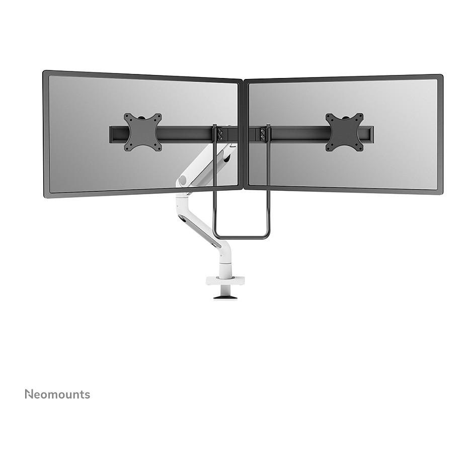 Neomounts DS75S-950WH2 - Monteringssæt (skrivebordsmonteringsarm) - fuld bevægelse - for 2 LCD displays - aluminium - hvid - skærmstørrelse: 17-32
