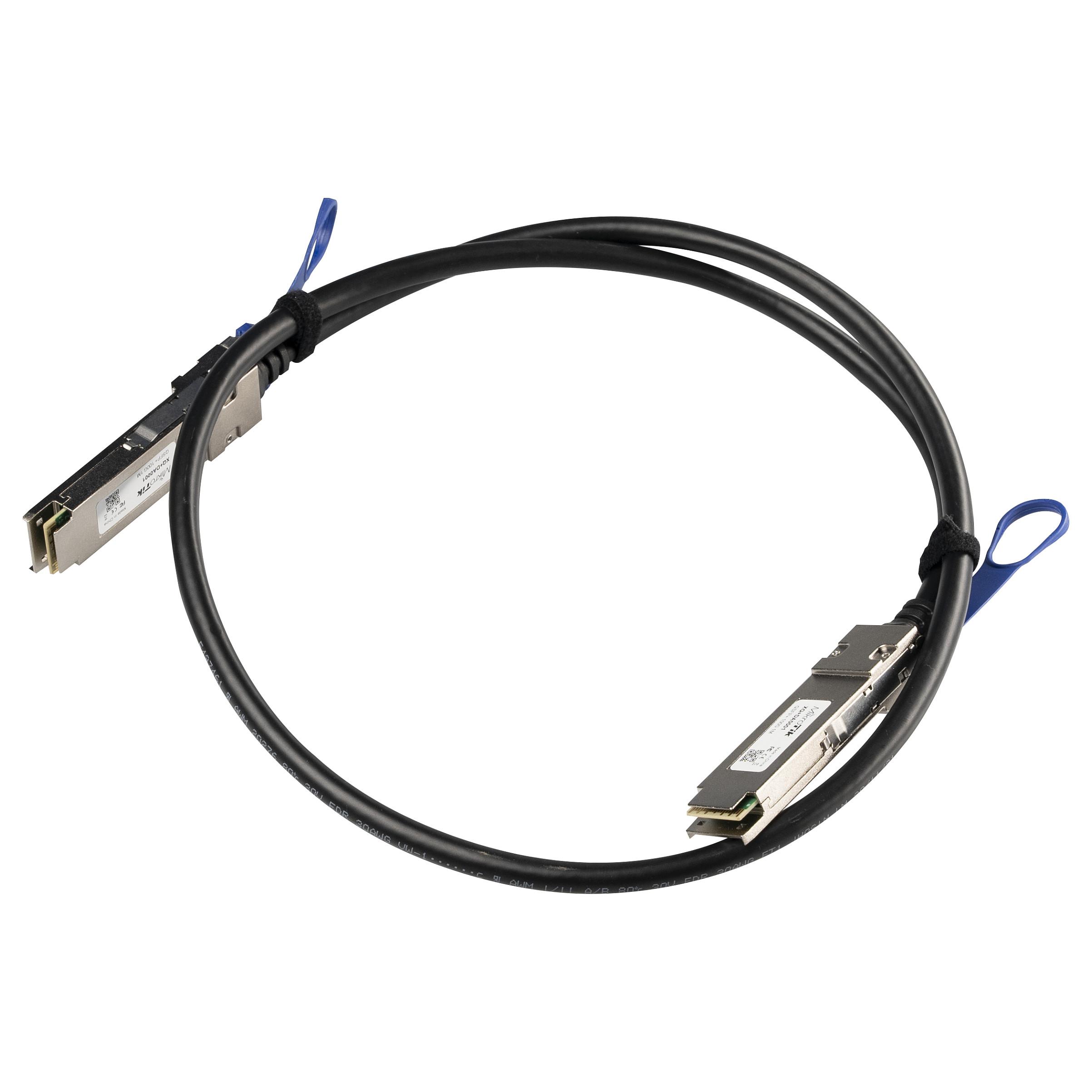 MikroTik - 100GBase-kabel til direkte påsætning - QSFP28 (han) til SFP28 (han) - 1 m - for Cloud Core Router CCR2216-1G-12XS-2XQ