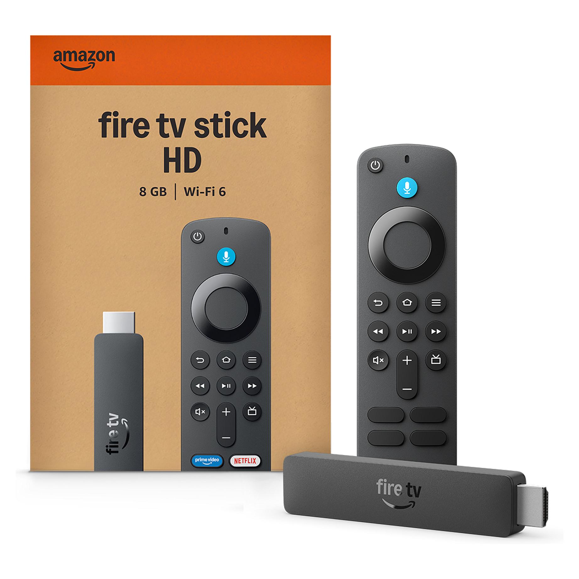 Amazon Fire TV Stick HD medieafspiller med Alexa, Full HD, Wi-Fi 6, 8 GB - sort