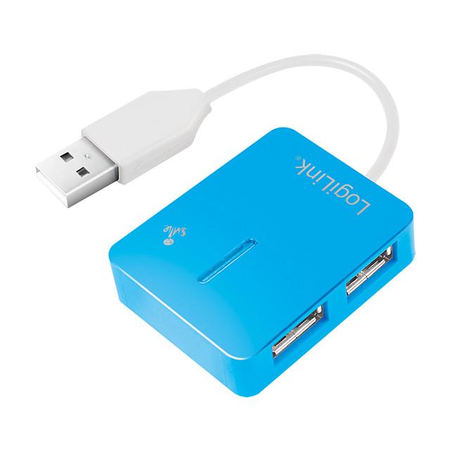 USB-hub LogiLink Smile USB 2.0 4-port - blå