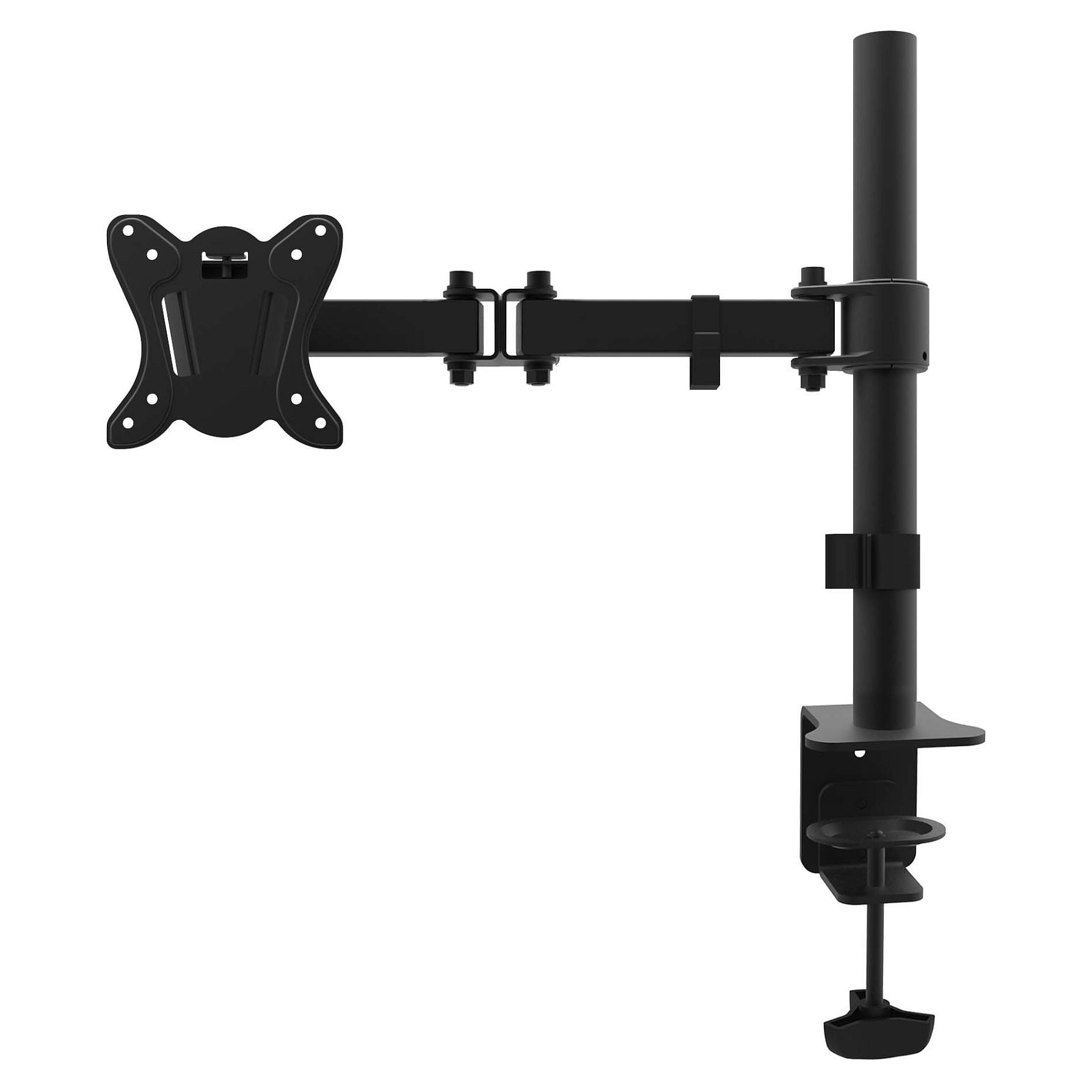 Equip 13-27" artikuleret skærmholder til skrivebord - VESA 75 x 75/100 x 100, sort