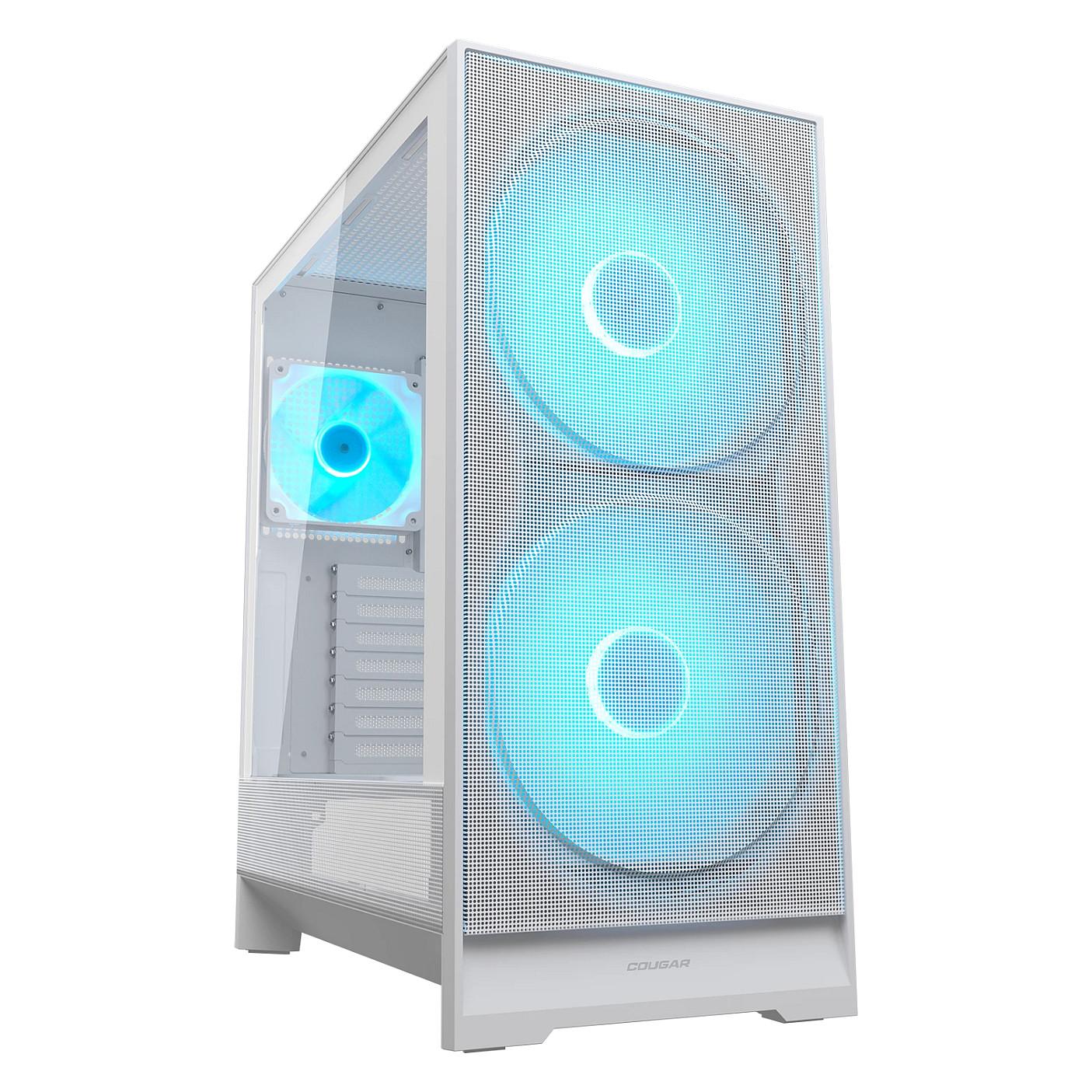 COUGAR Airface 180 ARGB Midi Tower PC kabinet - hvid, tempereret glas, USB-C