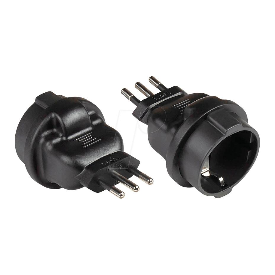 Strømadapter econ connect PA-6502S Type L til Type F - sort
