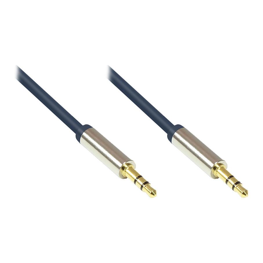 Audiokabel GC-M0041 3-polet 3,5 mm han til han 2 m - blå