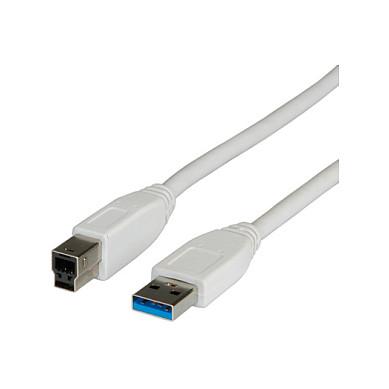 USB 3.2 Gen 1-kabel USB-A til USB-B - hvid