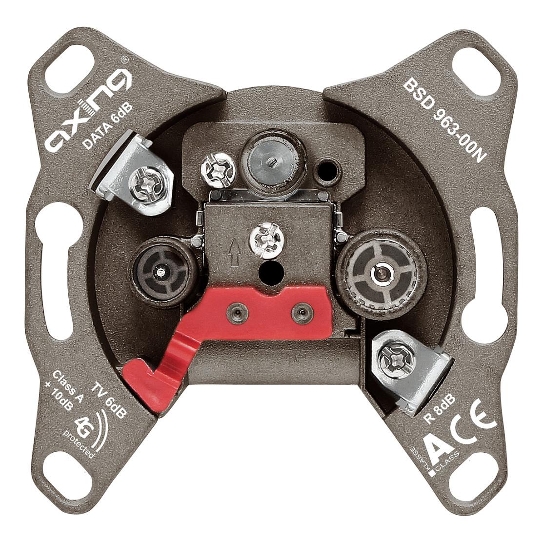 AXING BSD 963-00N - antenna socket mechanism - 1 TV-sokkel, 1 radio-sokkel, 1 data socket