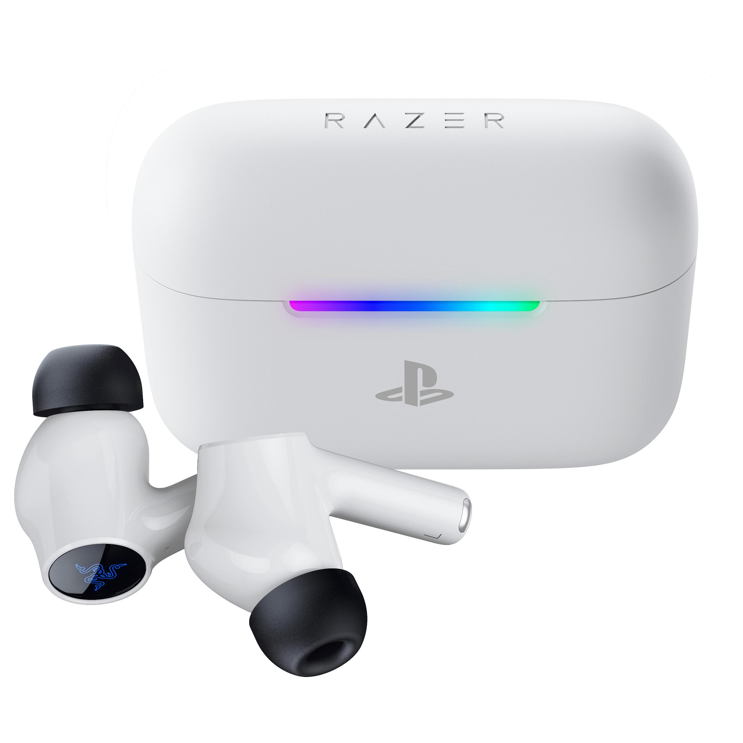 RAZER Hammerhead V3 X HyperSpeed für PlayStation Weiß In-Ear-Headsets/ Kopfhörer, Ladecase, Bluetooth 5.3, THX Spatial Audio, lizensiert für Pla