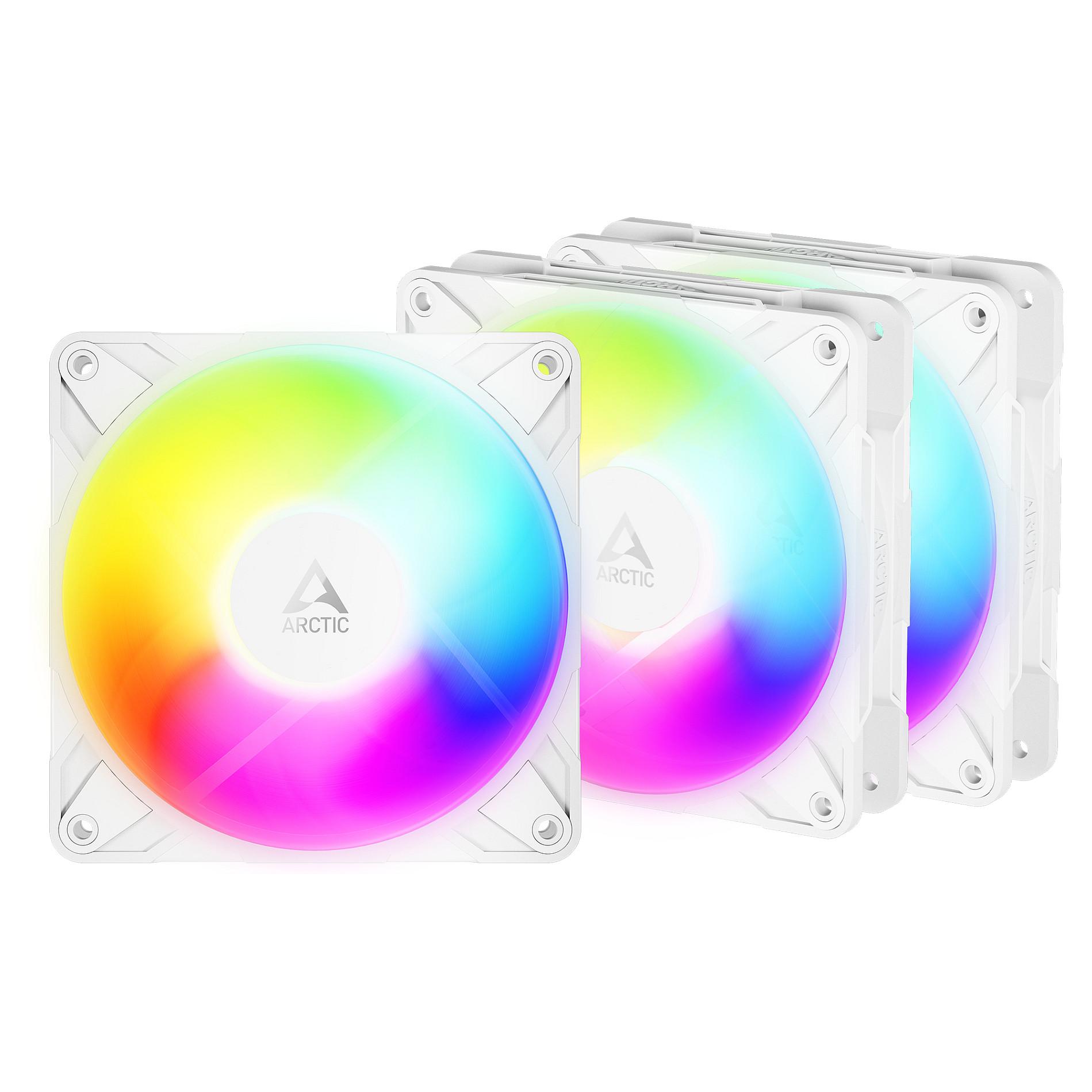 ARCTIC Freezer P12 Pro Reverse A-RGB (White) - 3 Pack, Ventilator, 12 cm, 124 m3/t, Hvid