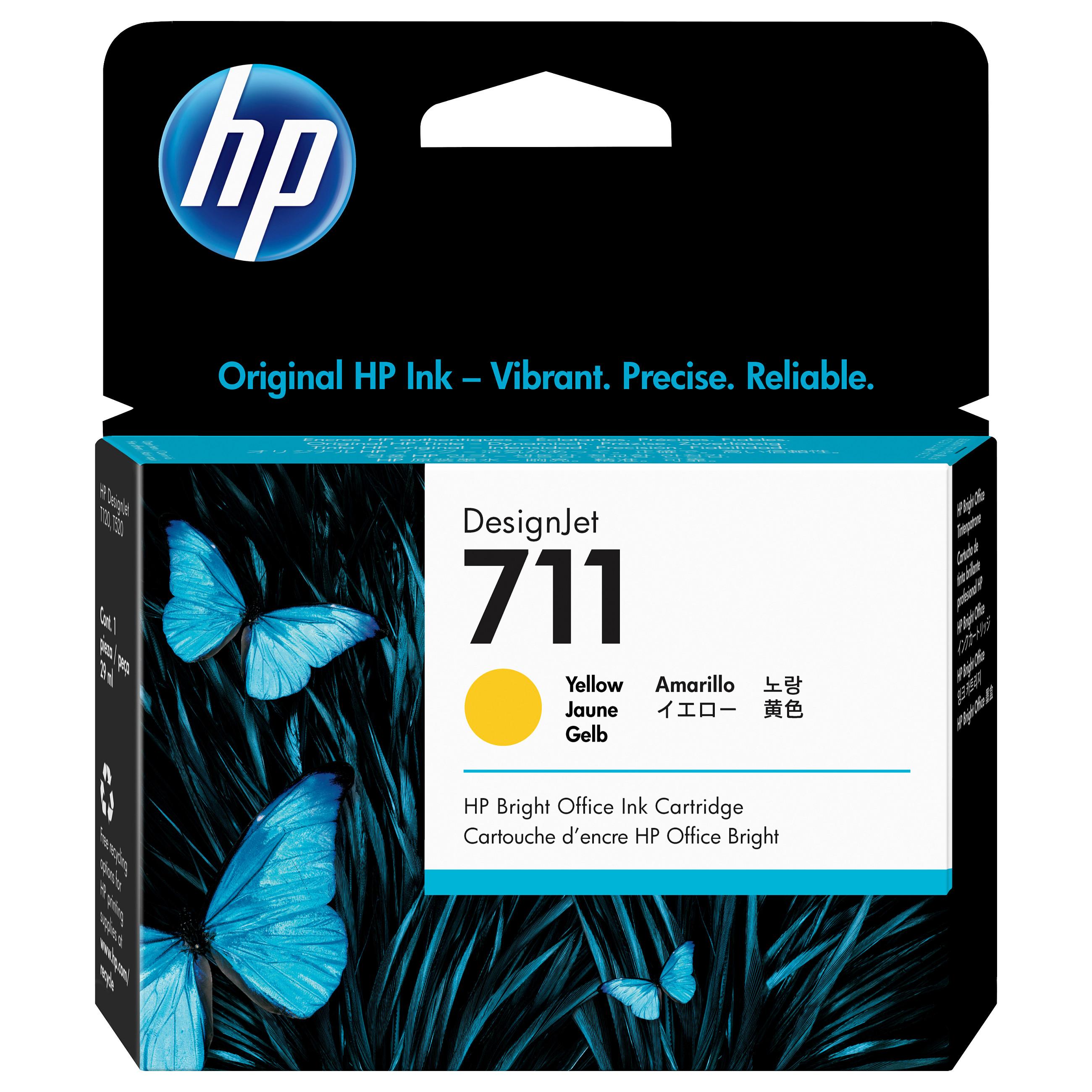 HP HP 711 Blækpatron Gul CZ132A Modsvarer: N/A