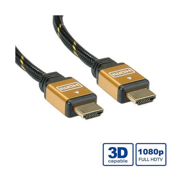 HDMI-kabel ROLINE GOLD High Speed med Ethernet - 7,5 m