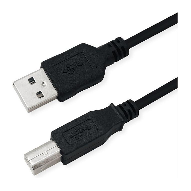 USB-kabel ROLINE USB 2.0 A-B - sort, 1,8 m