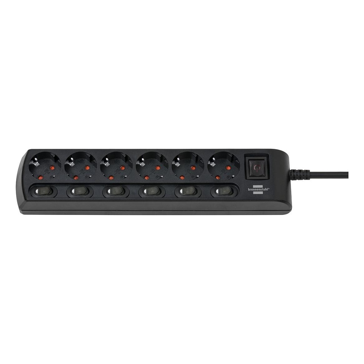 Brennenstuhl 1153110116, 2 m, Indendørs, IP20, Sort, 6 AC stikkontakt(er), 16 A