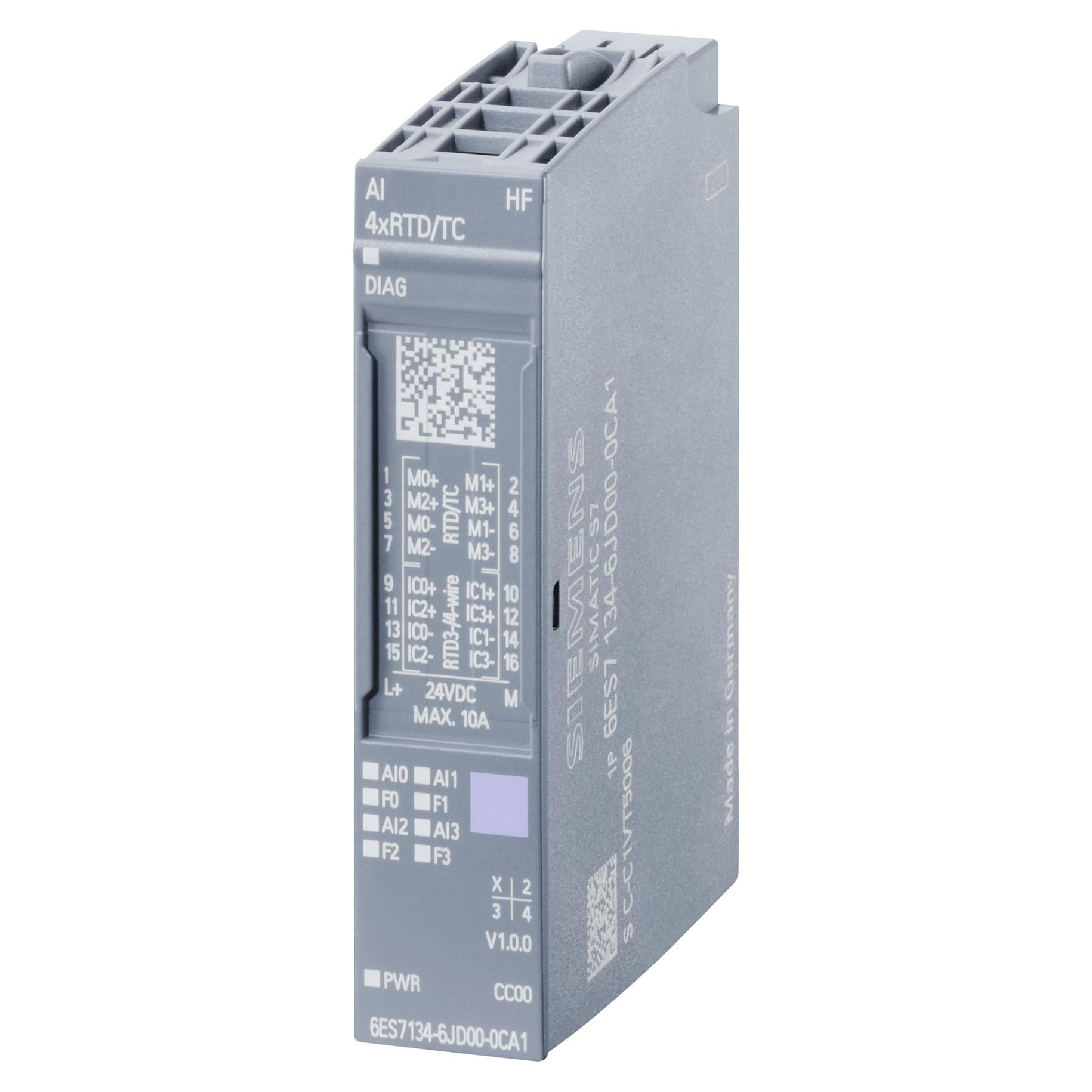 Siemens 6ES7134-6JD00-0CA1, Analog, Systemkraft, IP20, Flerfarvet, 19.2-28.8 V, 73 mm