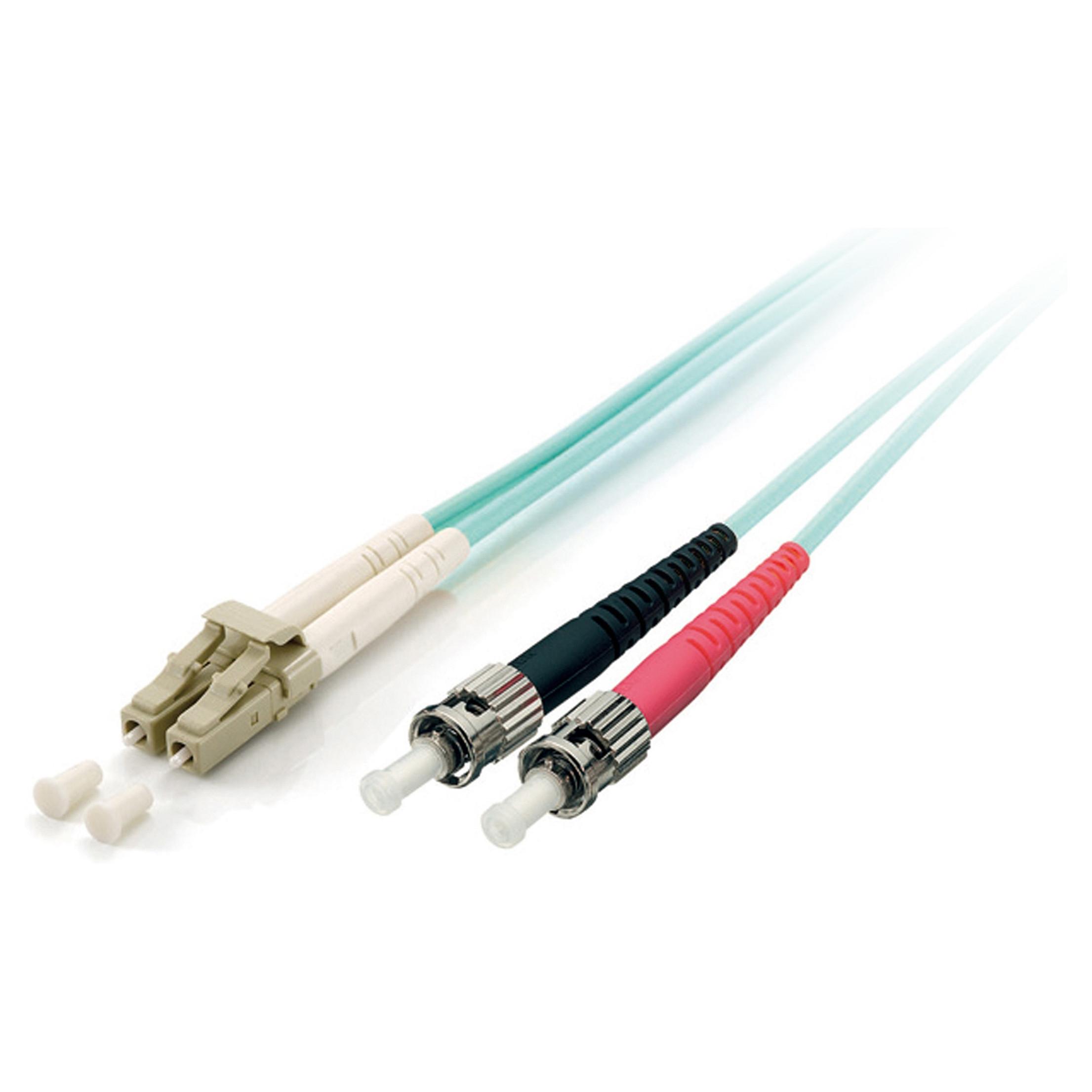 Fiberoptisk patchkabel Equip LC-ST OM3 2 m - turkis