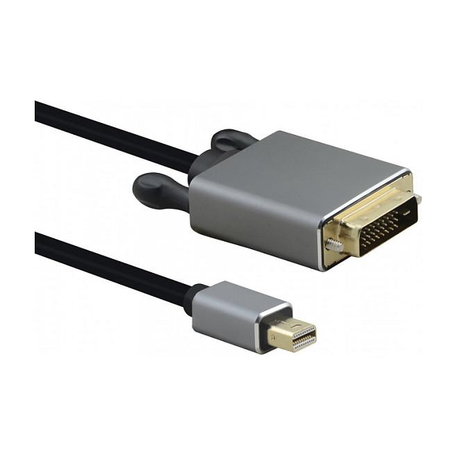 Mini DisplayPort til DVI-D kabel Helos 288475 - 1 m, sort