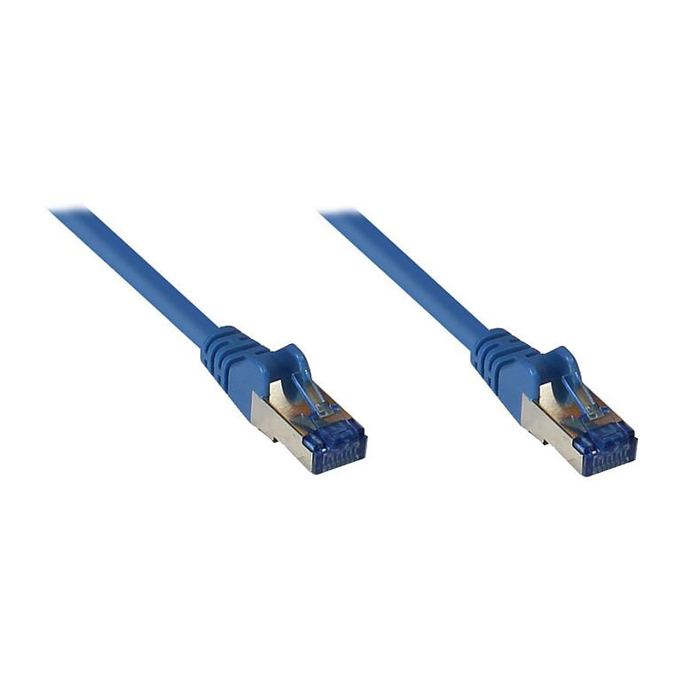 Netværkskabel Cat 6A S/FTP RJ-45 - blå, 0,5 m