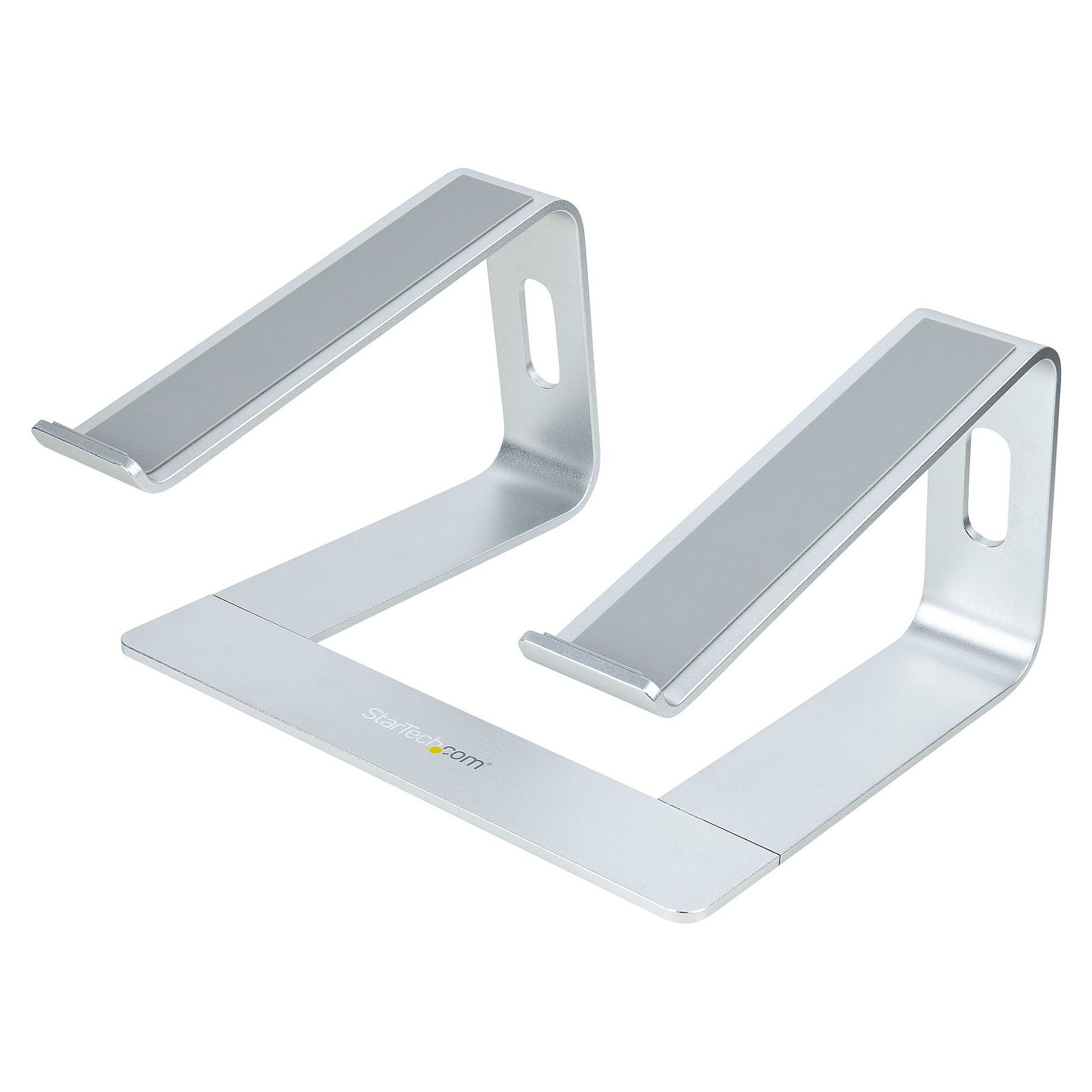 StarTech.com Laptop Stand for Desk, 5kg/11lb, Aluminum, Silver, Ergonomic (LAPTOP-STAND-SILVER) Stander